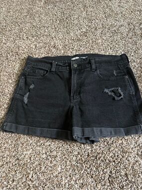 Old navy black boyfriend shorts size 10